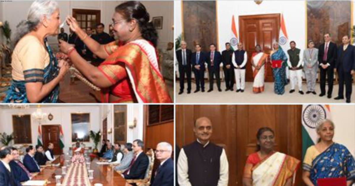 Budget 2024: Sitharaman calls on President Murmu before arrival in Parliament